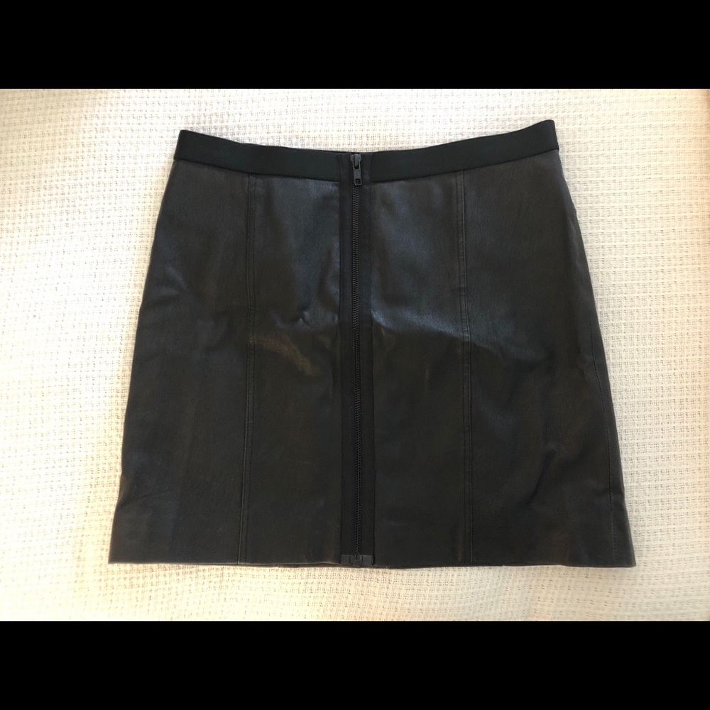 Theory Leather Mini Skirt